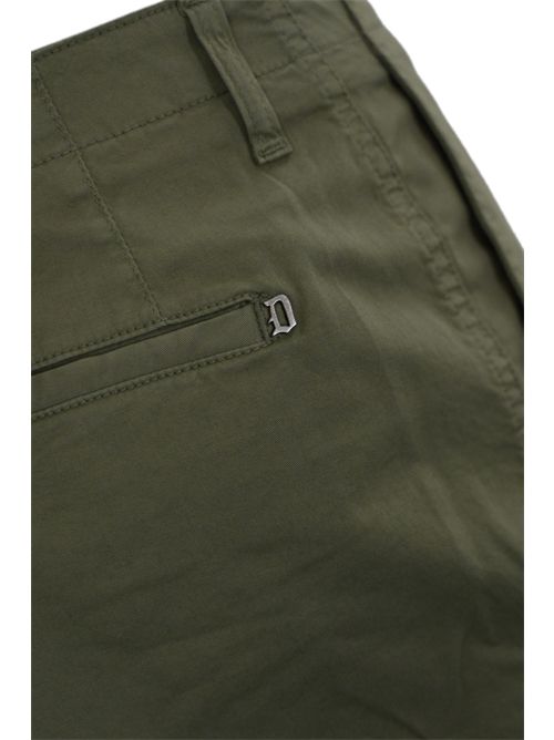 Pantaloni Zyan Carrot in gabardina compact Verde DONDUP | UP521 GS0096U PTD606
